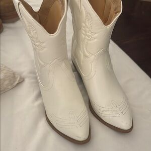 Women's White Western Boots